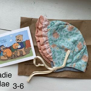 Floral baby Bonnet by Sweet as April